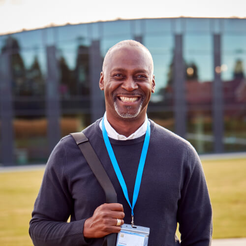 Business traveler portrait